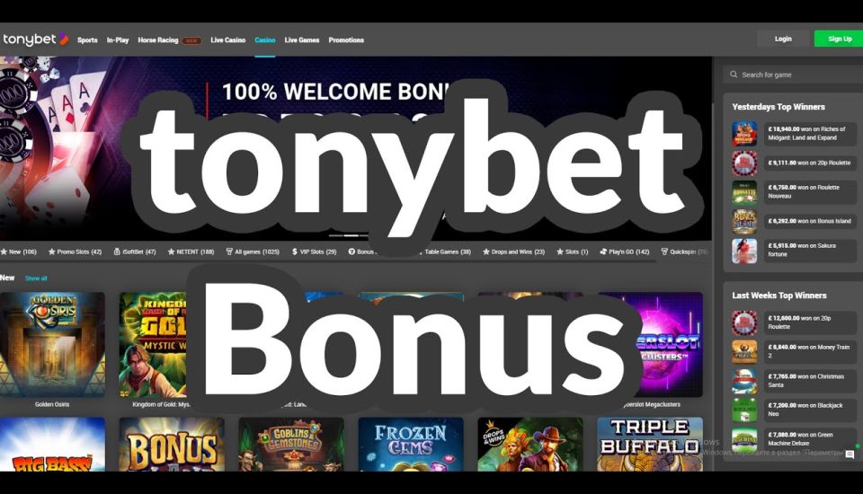 L’univers captivant de TonyBet Casino au Canada dévoilé